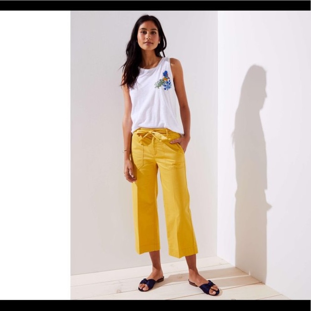 Wide leg crop pants